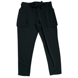 Current Air Baggy Cargo Pocket Tapered Leg Tie Waist Pant | Black | Medium